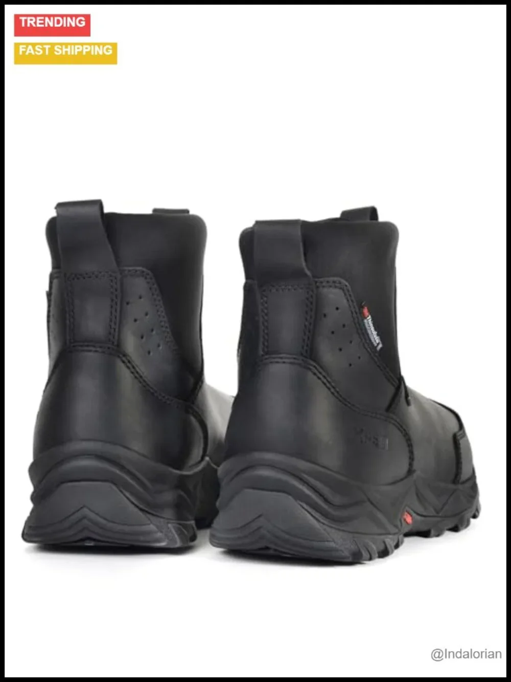 Men's Waterproof Leather Chelsea Winter Boots with 200g Thinsulate, ICE-GRIP